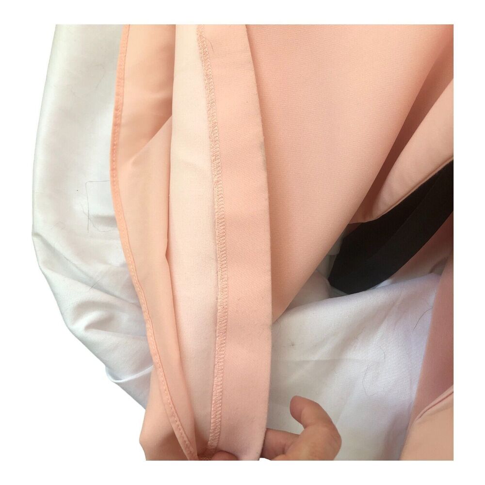 Eliza J‎ Sleeveless Pink Cross Bodice Cascading Ruffle Maxi Gown w/Split Size 12 - Picture 15 of 16